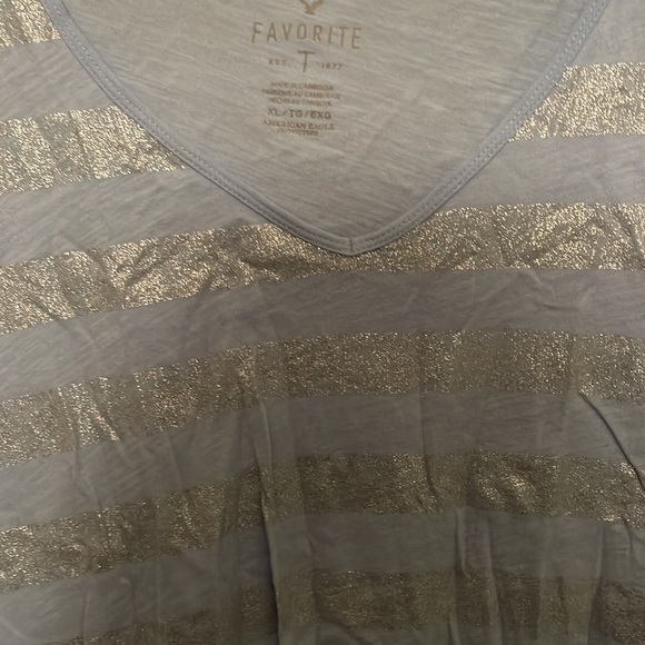 Blue and silver striped tee - Picture 2 of 3